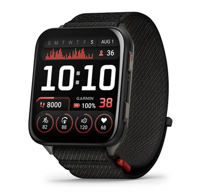 Смарт-часы Garmin Venu X1 цвета мха, титан, Amoled, 51.2мм, зеленый браслет нейлон, 010-02980-03
