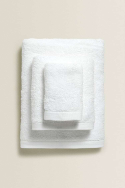 ZARA HOME ХЛОПКОВОЕ ПОЛОТЕНЦЕ, БЕЛЫЙ