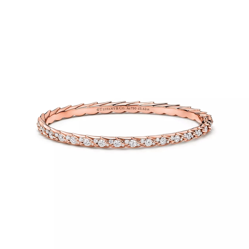 Браслет из розового золота 18k с бриллиантами, Tiffany 💠Bird on a Rock