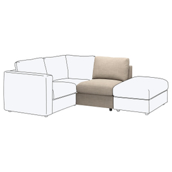 IKEA VIMLE  (ИКЕА ВИМЛЕ)  -  Чехол для секции 1-местной - Хилларед бежевый