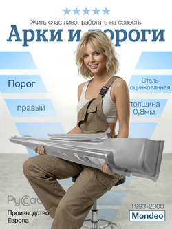 Порог правый Ford Mondeo 1993-2000 (Potrykus)