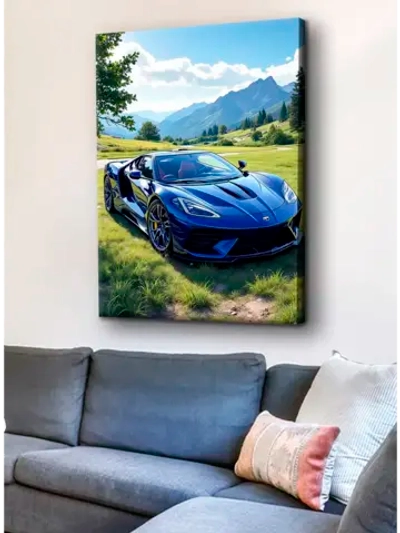 Картина Chevrolet Corvette, для интерьера 30х40см 1шт.
