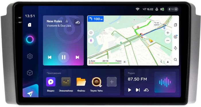 Магнитола для SsangYong Rexton 1 Y200 2002-2007 - Teyes CC3-2K монитор 9.5" 2K QLED на Android 10, Быстрая, CarPlay, 4G SIM-слот