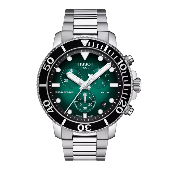 дубль Tissot Дубль T120.417.11.091.01 Мужские часы Tissot Seastar 1000 45.5 мм дубль