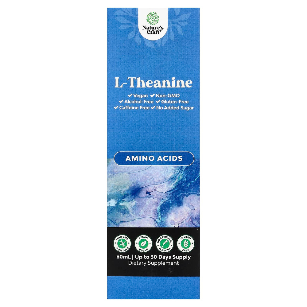 Nature's Craft, L-теанин, без спирта, 60 мл