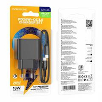 Зарядное устройство для Lightning Borofone BAS14A PD20W + QC3.0(black)
