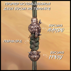 Темлячная бусина "Грогу" для ножей , латунь