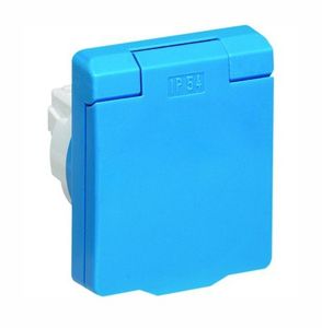Розетка панельная с крышкой SCHUKO 3288 AZ ABB UJP 2P+E. 10/16A. 250B. IP54 250В