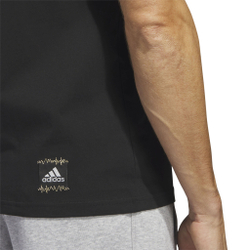 Мужское теннисное поло adidas Power Logo Foil T-Shirt Men - Black, Beige