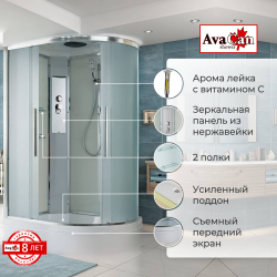 Душевая кабина AvaCan (АваКан) EM3912L со средним поддоном, 120х90х220