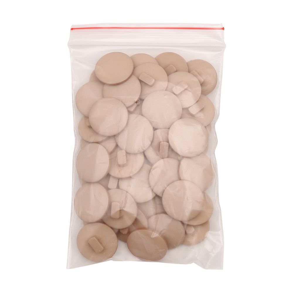 Пуговицы на ножке 28L=18 мм, пластик (Beige (бежевый)), NE68, 48 шт
