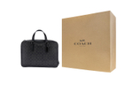 COACH Graham Calfskin With Coated Canvas Laptop Bag, Briefcase, Handbag, Shoulder Bag, Crossbody Bag Large Men"s Black