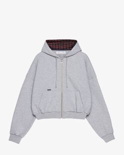 Худи Zip Not Basic серый меланж