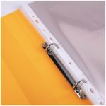 Папка для портфолио и презентаций, 2 кольца, 20 файлов, пластик, желтая, BRAUBERG, 126676