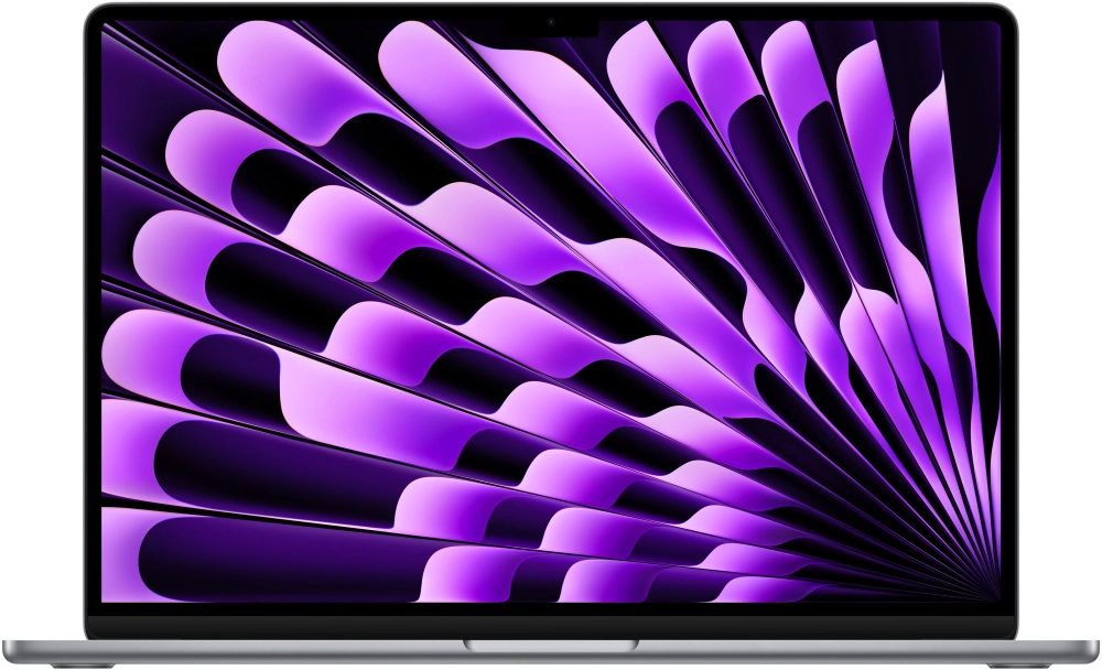 Ноутбук Apple MacBook Air A3114 M3 8 core 16Gb SSD256Gb/10 core GPU 15.3" Liquid Retina (2880x1864) macOS grey space WiFi BT Cam (MC9D4LL/A)