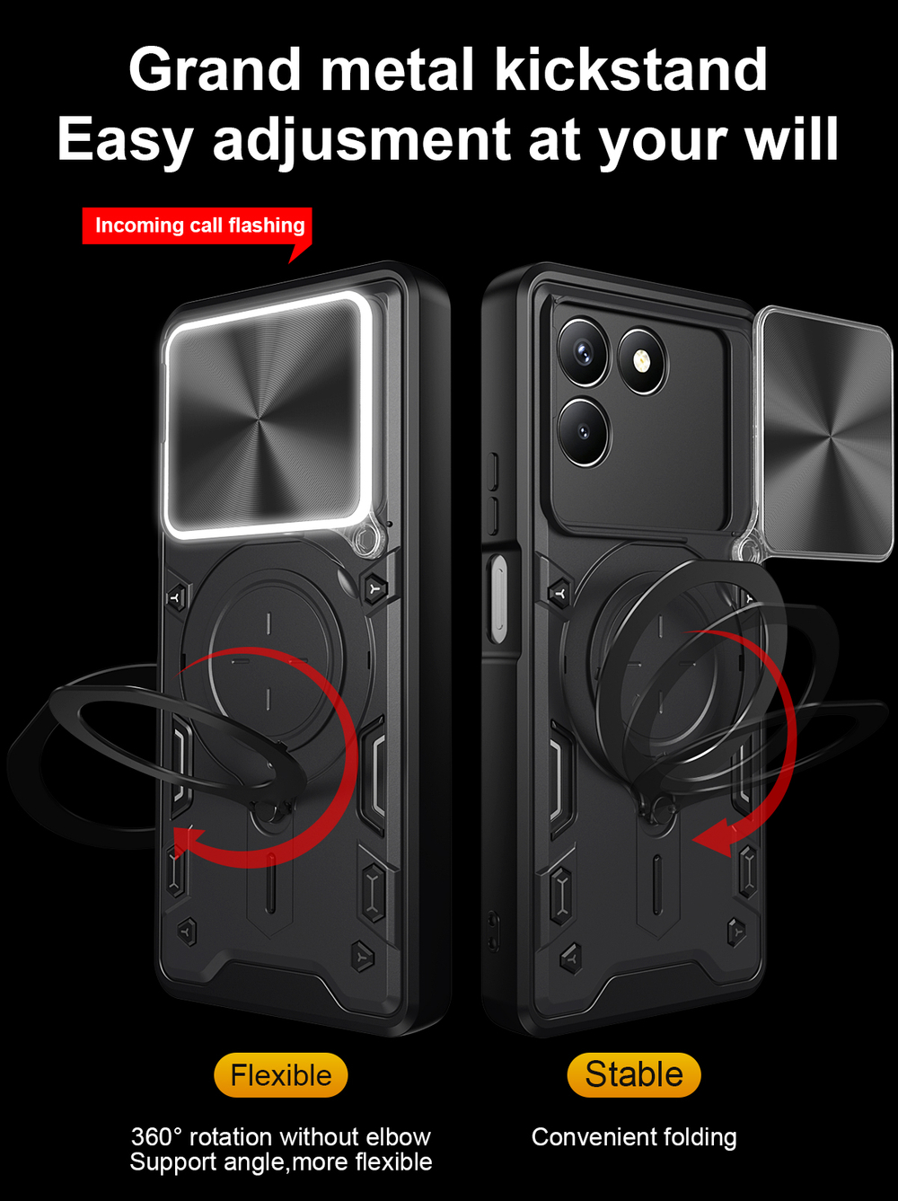 Чехол с кольцом Big Ring Case для Tecno Pova 7 4G