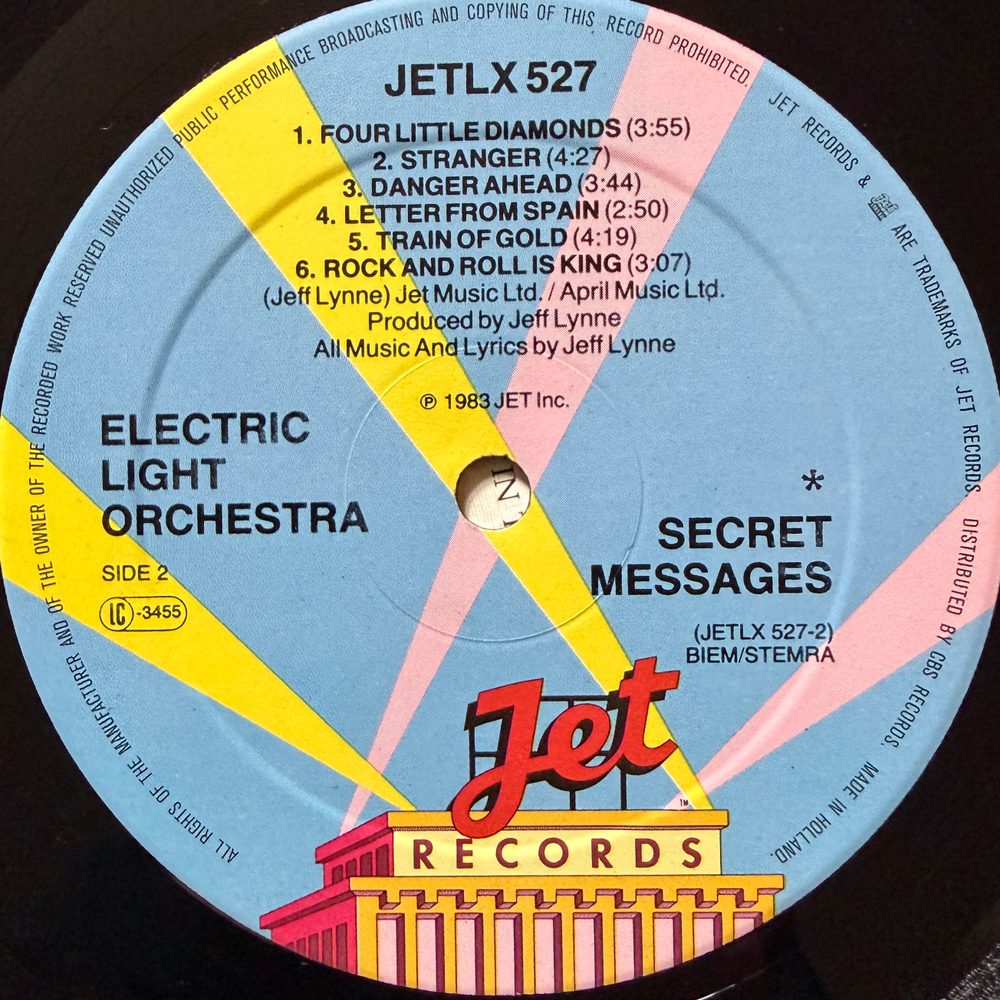 Electric Light Orchestra - Secret Messages (Голландия 1983г.)