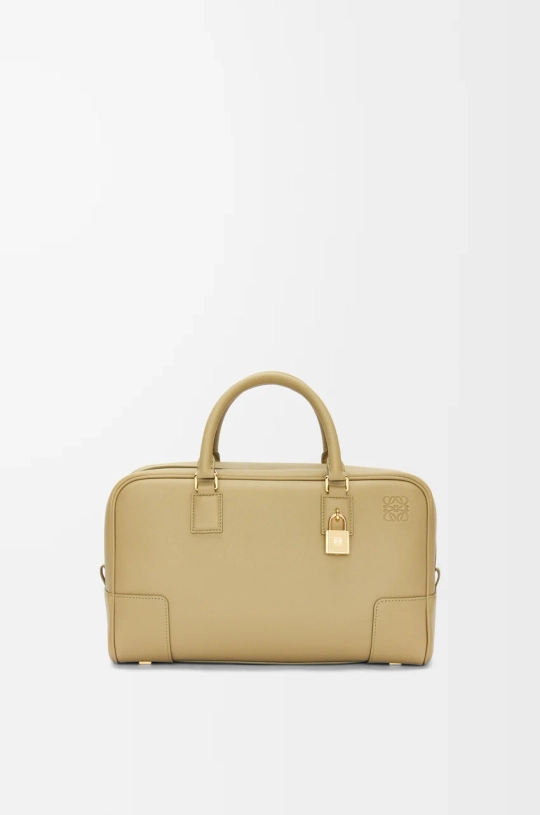 Loewe Сумка Amazona 28 из телячьей кожи наппа, бежевый/зеленый