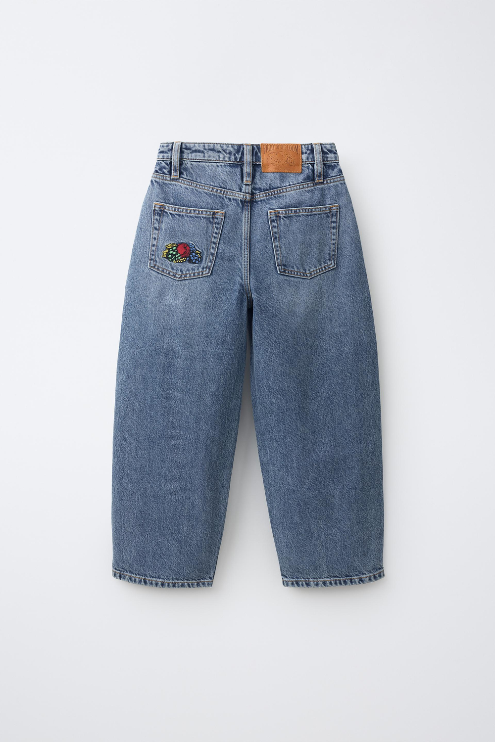 ZARA - FRUIT OF THE LOOM™ ДЖИНСЫ С ВЫШИВКОЙ, СИНИЙ