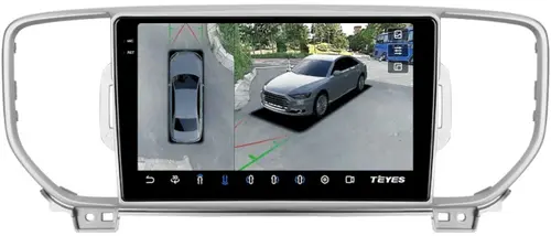 Магнитола для KIA Sportage 4 2016-2018 (штатная КЗВ) - Teyes CC3-2K-360 на Android 10, Быстрая, 2K QLED, CarPlay, 4G SIM-слот, 4 камеры в комплекте