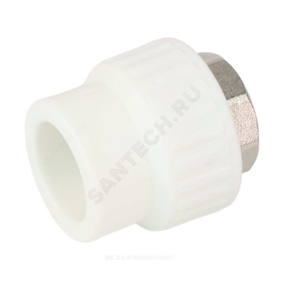 Муфта PP-R комбинированная белая Дн 32х1" ВР под ключ VALFEX 10134032