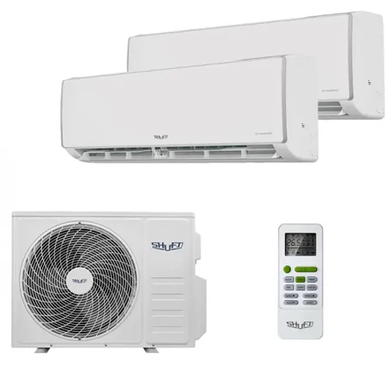 Мультисплит система на 2 комнаты Shuft SFMS/I-09 HB FMI/N8/In/white x 2 / SFMO/I-18 FMI-2/N8/Out