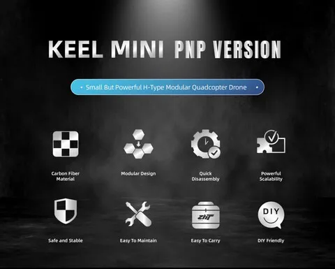 Карбоновая рама квадрокоптера ZHT AERO KEEL MINI (версия без моторов, пропеллеров, регуляторов ESC)