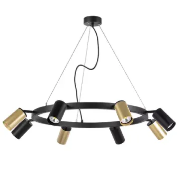 Люстра подвесная 8*GU10 LR018404374 черный/золото Rullo Lightstar