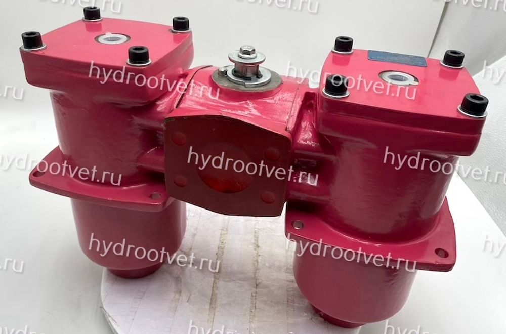 RFDON330DAL10D1.X/-L24 - Сливной фильтр гидравлический сдвоенный модели RFD тонкость фильтрации 10 мкм, типоразмер 330, вид присоединения: фланец SAE 2" (DN50), материал корпуса - алюминий, рабочее давление до 25 бар, визуально-электрический (лампа с напряжением 24В) индикатор загрязнения