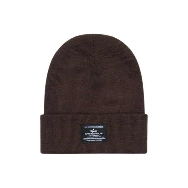 Шапка Alpha Industries Essential Beanie Hickory (Коричневая)