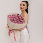 25 сиреневых роз