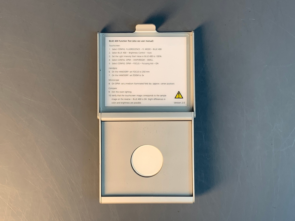 Carl Zeiss Blue 400 Meditec AG Fluorescence Target Blue 400 302581-9052-00017:34