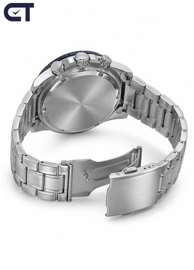 CASIO EFR-539DE-2AVUDF EDIFICE мужские наручные часы — крупный хронограф с синим циферблатом и синим IP-безелем