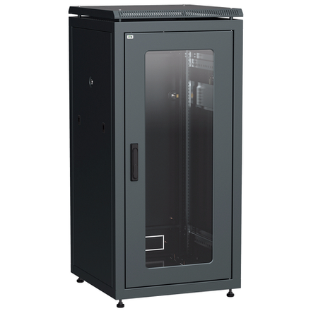 ITK Шкаф напольный 19" 24U, 600х600, стекл. дверь LN05-24U66-G