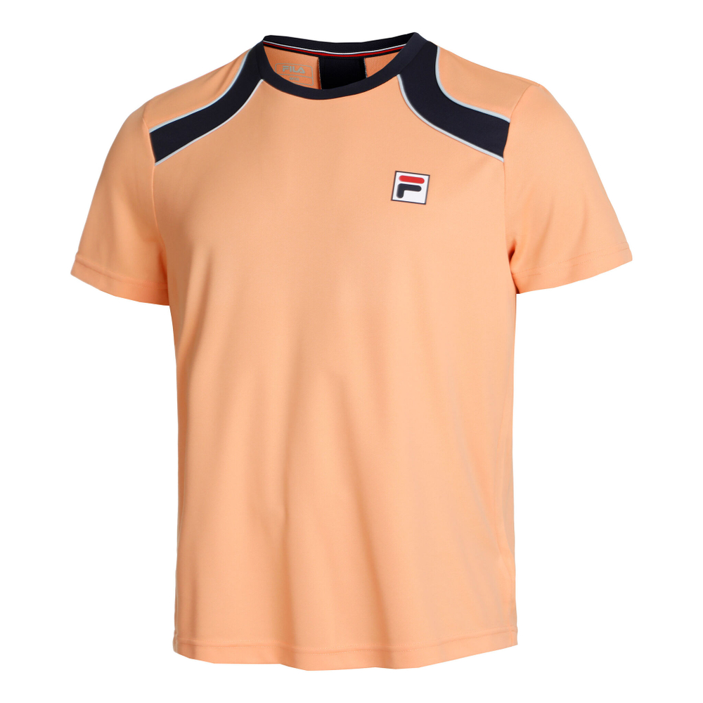 Мужское теннисное поло Fila Filou Men - Apricot, Dark Blue