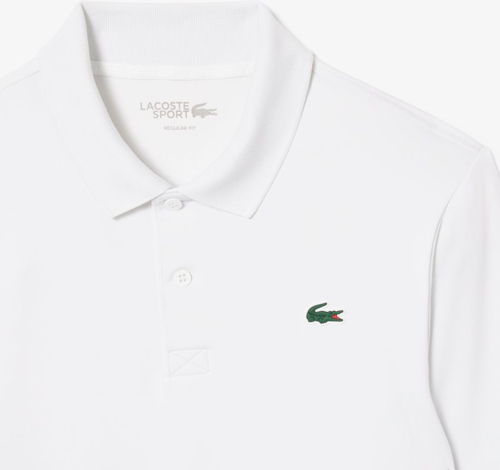 Мужская теннисная футболка Lacoste Regular Fit Ultra Dry Long Sleeved Golf - white