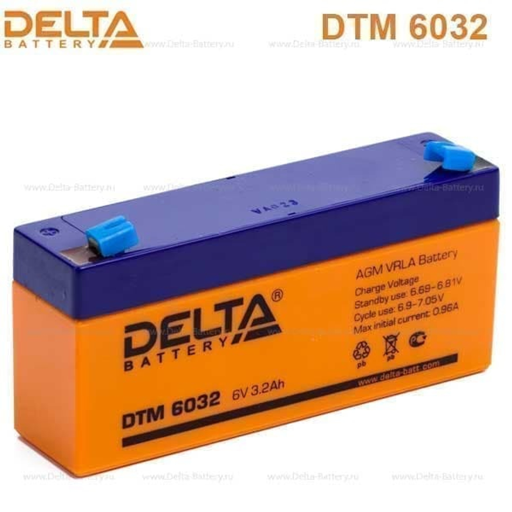 Аккумуляторная батарея Delta DTM 6032 (6V / 3.2Ah)
