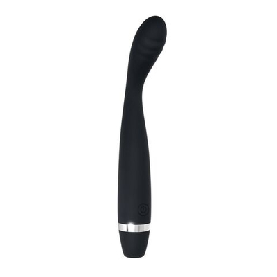 Черный вибростимулятор G-зоны Skinny G - 17,8 см. (Цвет: черный)
