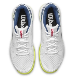 Детские теннисные кроссовки Wilson Rush Pro JR L - snow white/snow white/ensign blue