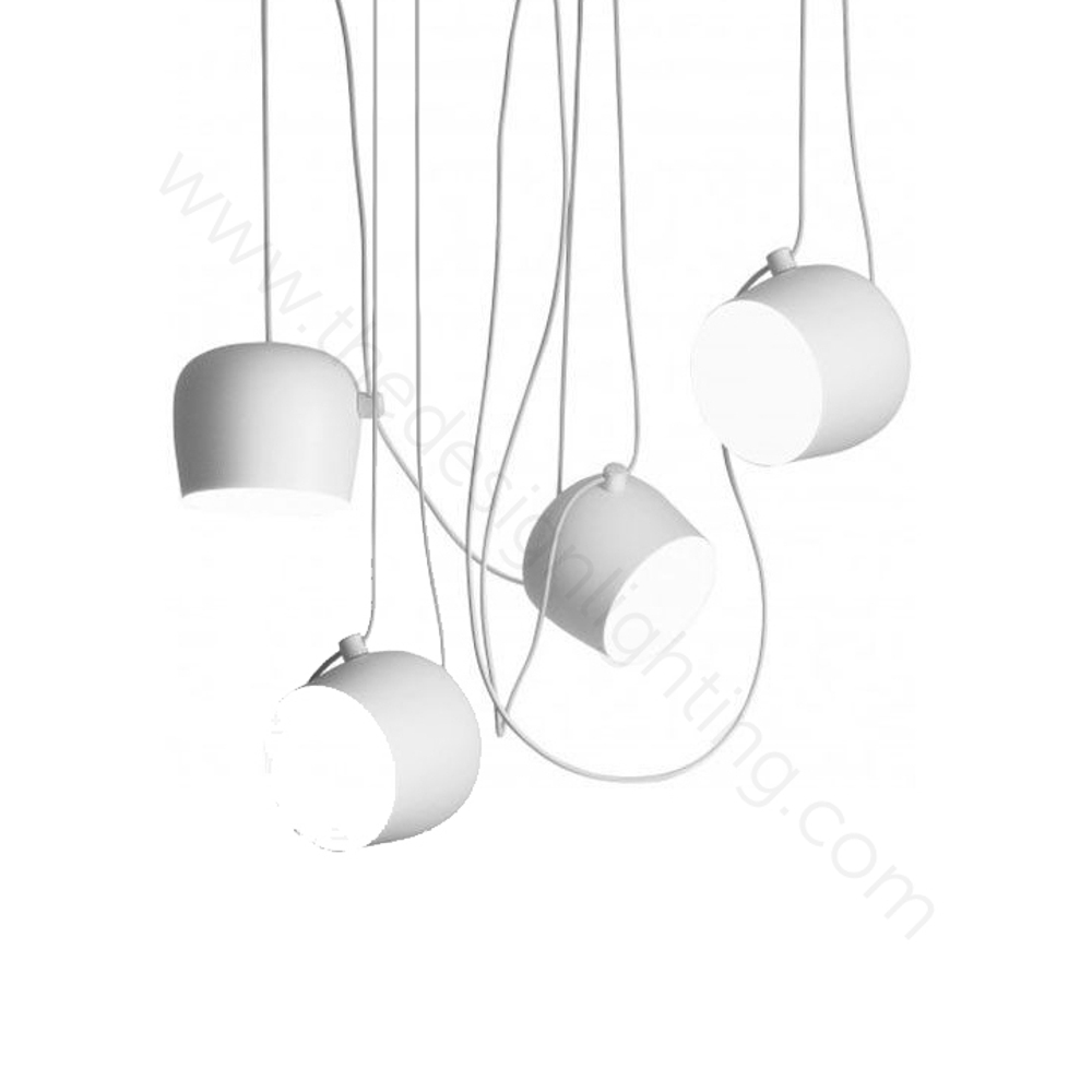 Pendant design lamp  AIM by Flos (4 lampshade ,  White)
