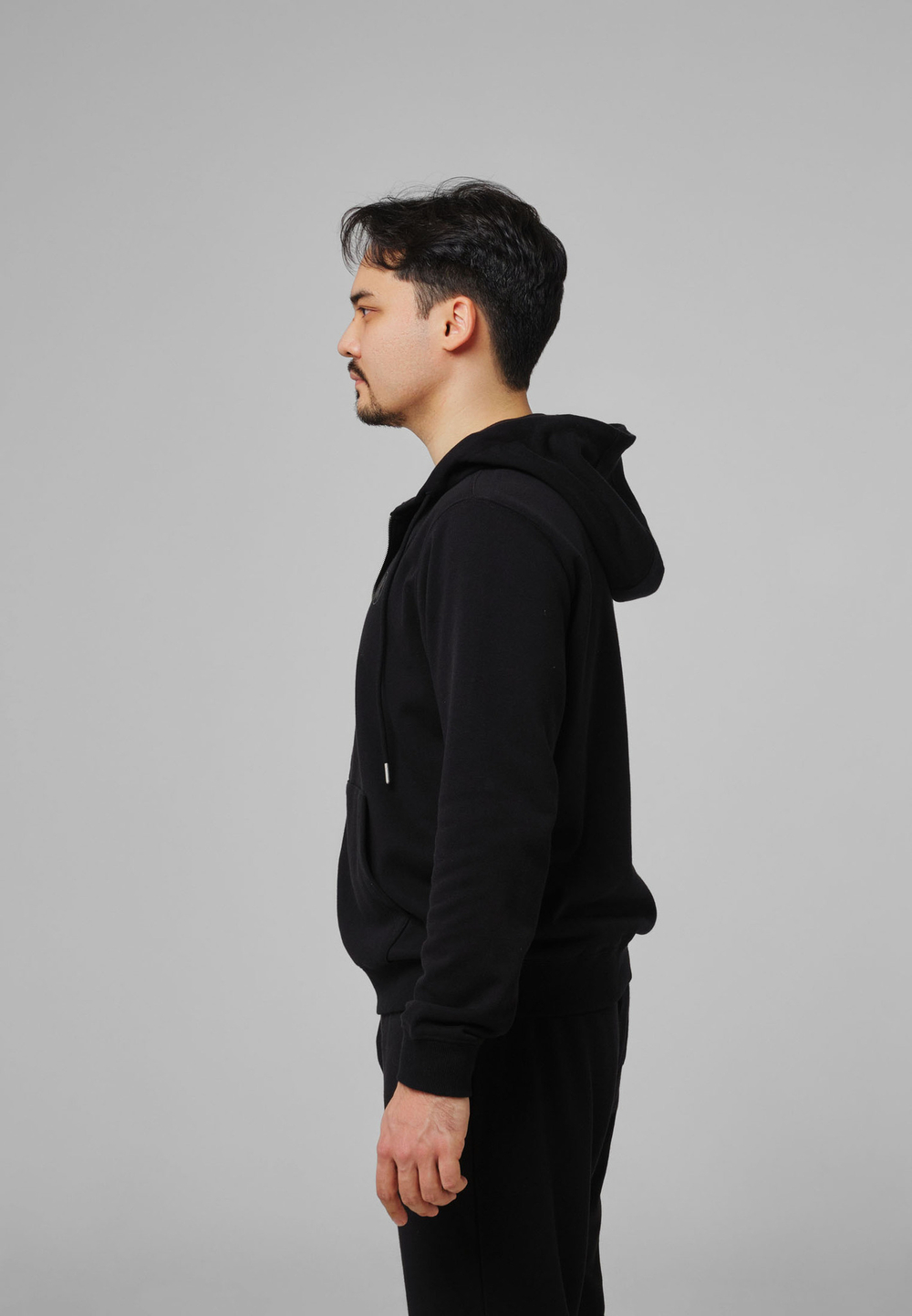 Кофта на замке с капюшоном ARGYMAQ BLACK