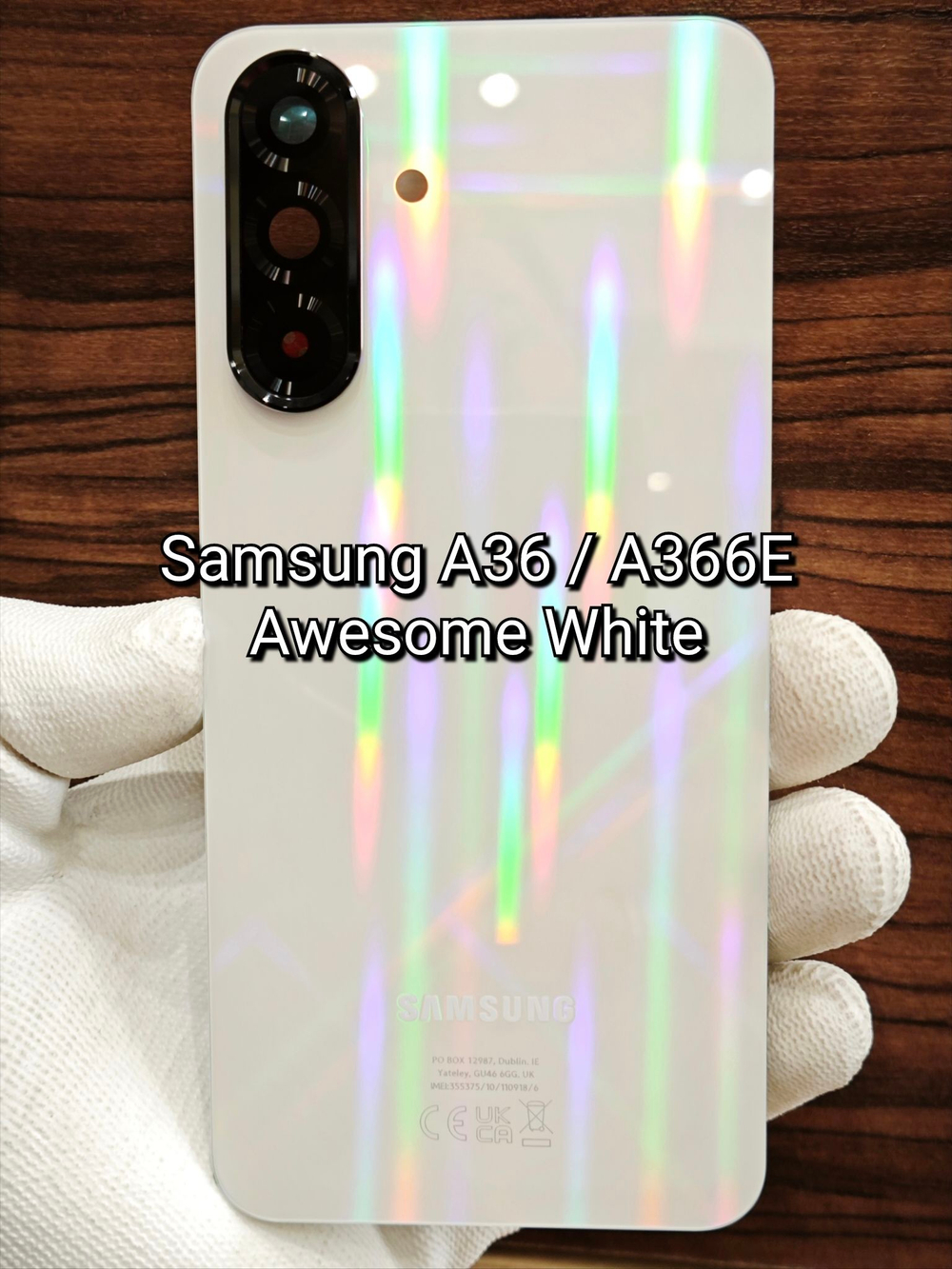 Задняя крышка ПРЕМИУМ для Samsung A36 A366E ( заднее стекло ) Цвет: Чёрный / Awesome Black