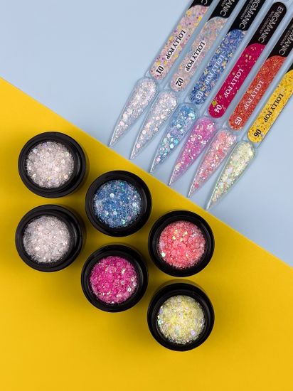 Глиттер гель Lolly Pop 03 builder gel Enigma 5 мл