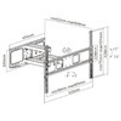 Кронштейн для телевизора Ultramounts UM 873 черный 37"-70" макс.40кг настенный поворотно-выдвижной и наклонный