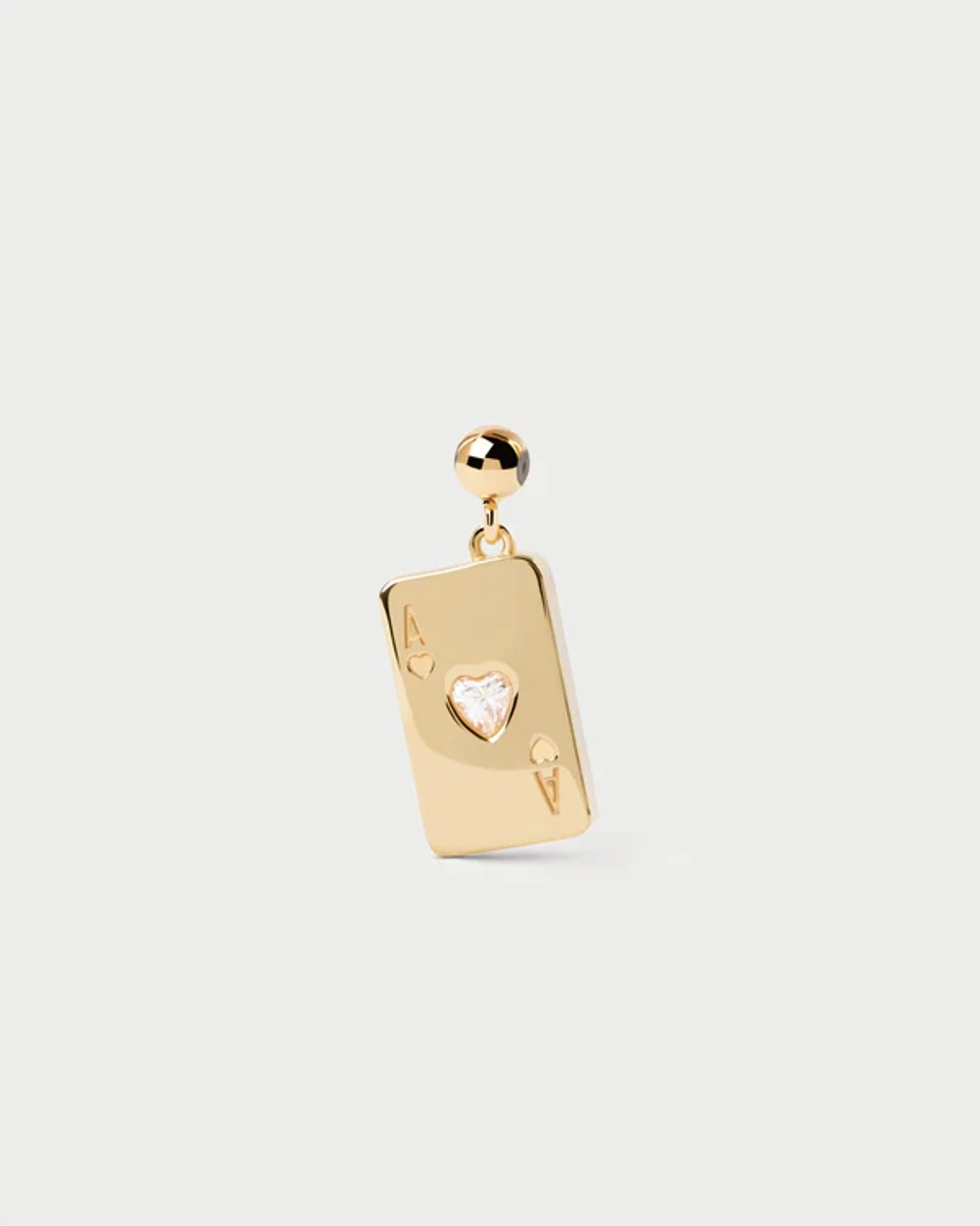 Подвеска-шарм Ace Of Hearts серебро 925 пробы покрытое золотом
