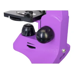 Микроскоп Levenhuk Rainbow 50L Amethyst\Аметист - основание, ручка фокусировки и разъем питания
