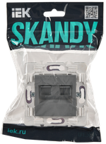 SKANDY Розетка компьютерная двойная RJ45 кат.5E SK-K03Gr серый IEK