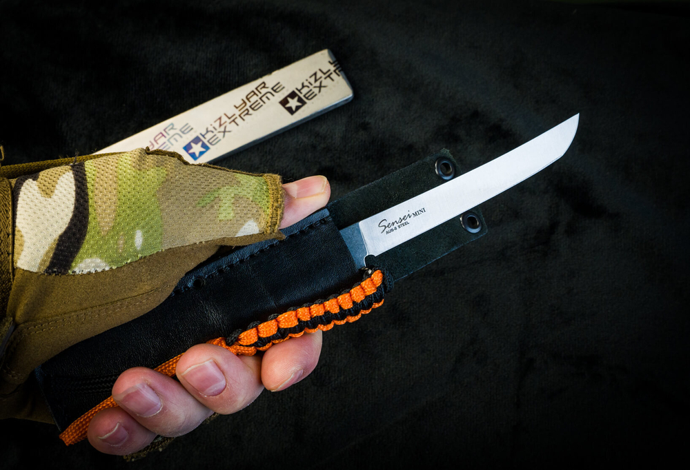 Туристический нож Sensei Mini AUS-8 StoneWash