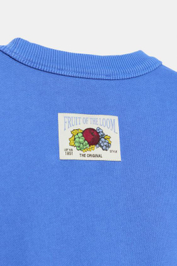 ZARA - FRUIT OF THE LOOM™ ТОЛСТОВКА С ЭФФЕКТОМ ПОТЕРТОСТИ, ЯРКО-СИНИЙ