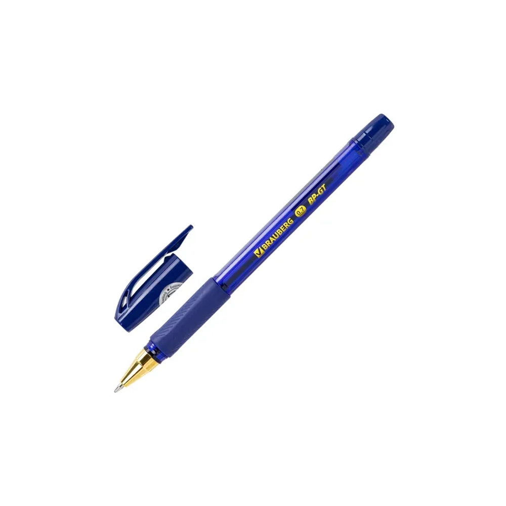 Ручка BRAUBERG BP-GT GLD BLUE синяя, 0,7 мм, линия письма 0,35 мм 144505